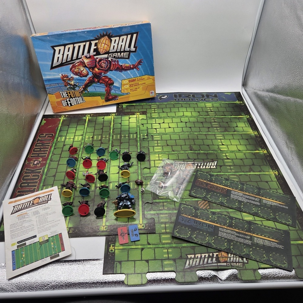 BATTLE BALL MB Milton Board Game Football  *Incomplete* Missing Pieces Read